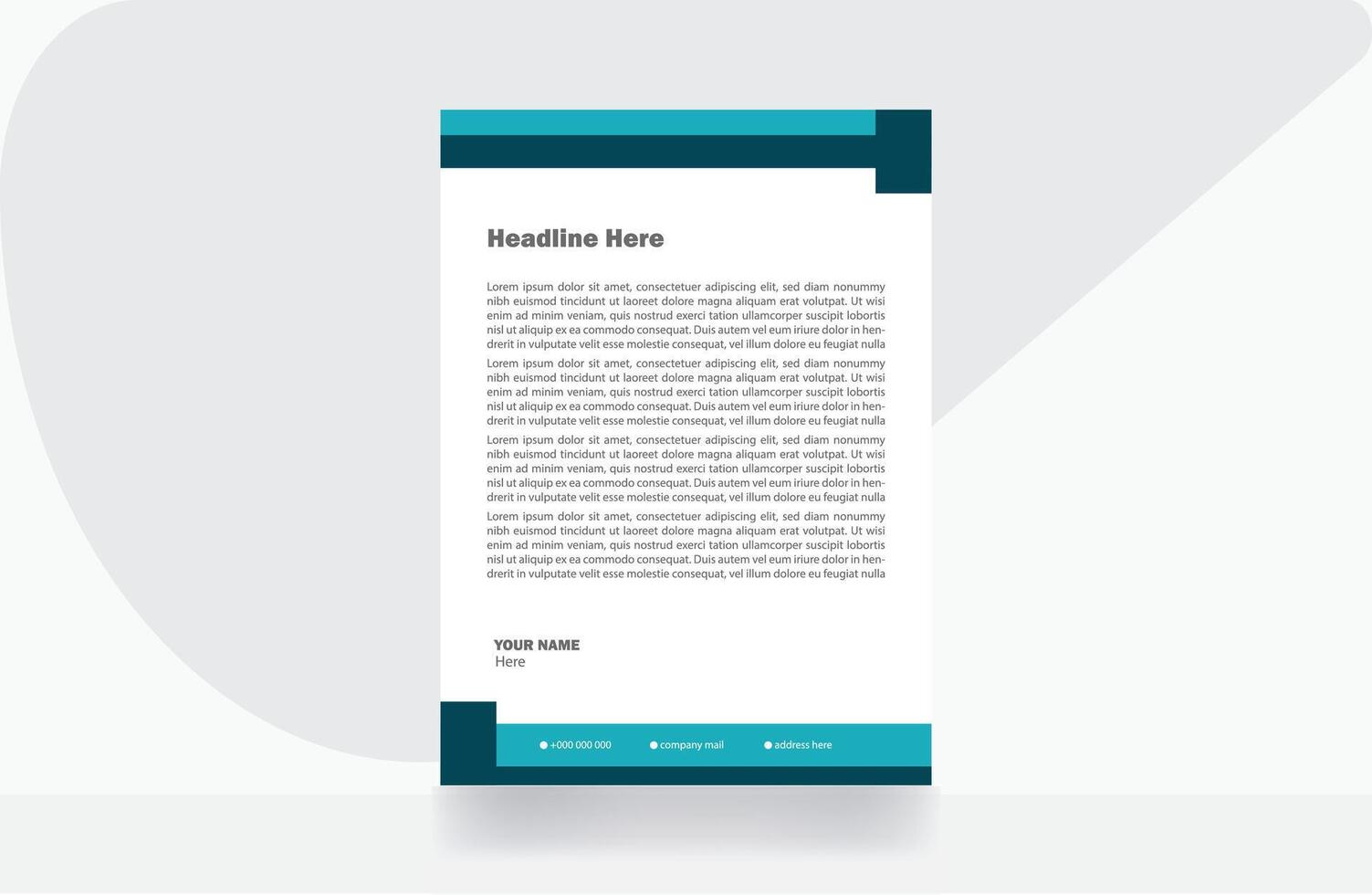 corporate modern letterhead design template vector