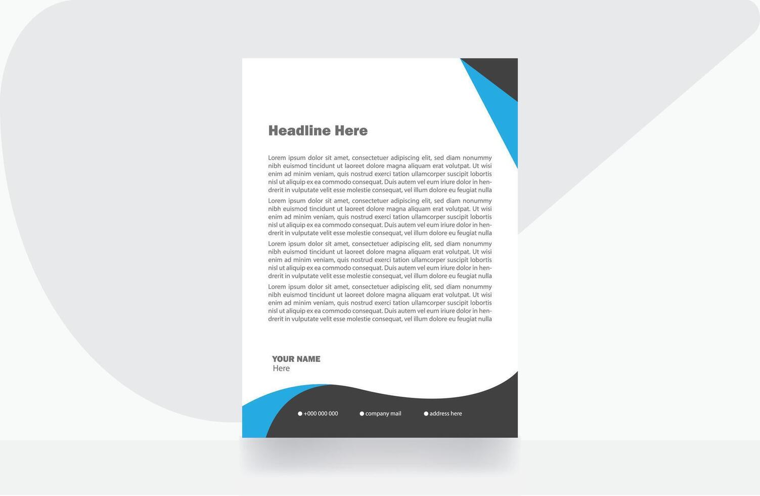 corporate modern letterhead design template vector