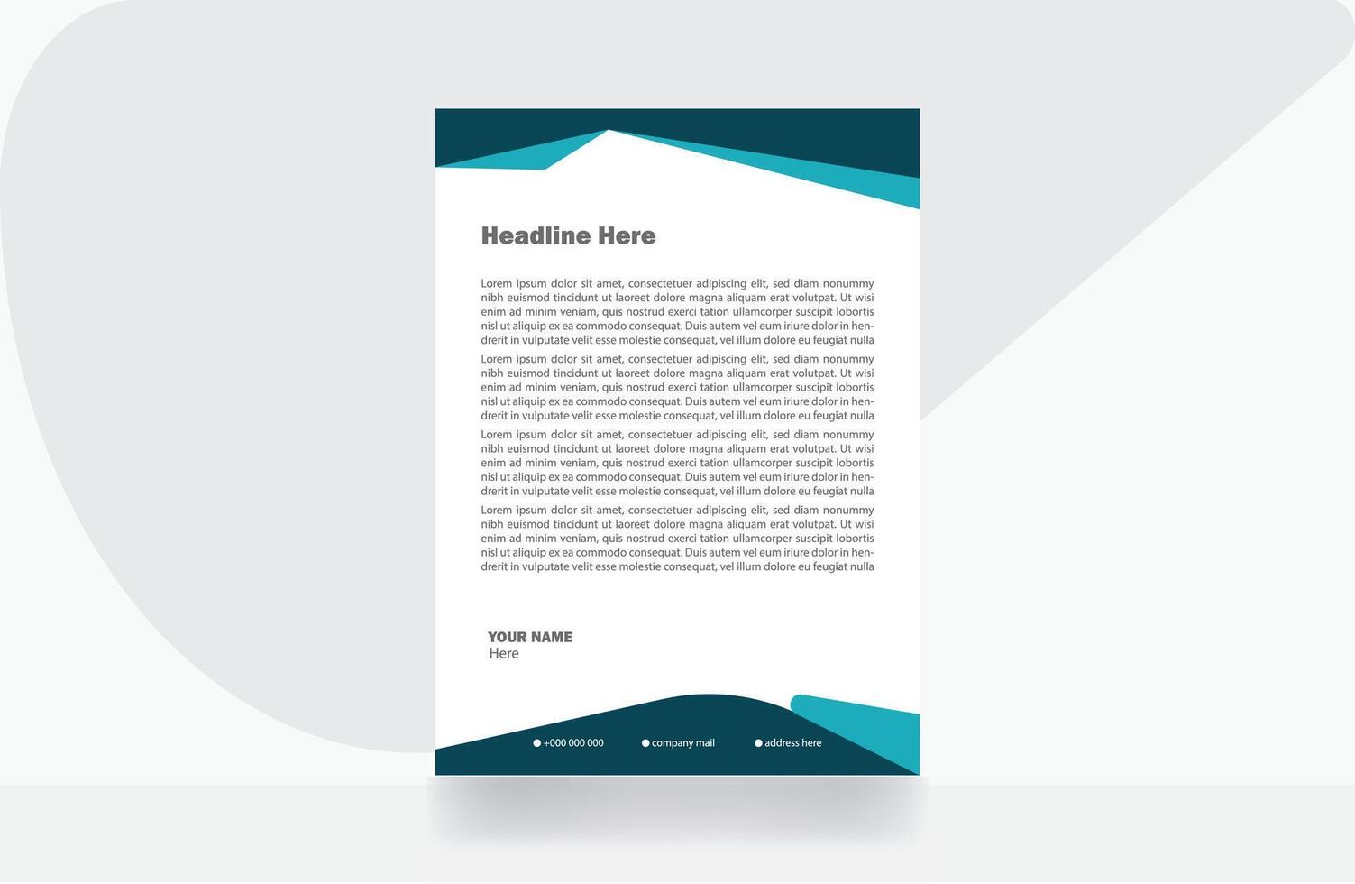 Letterhead paper template vector
