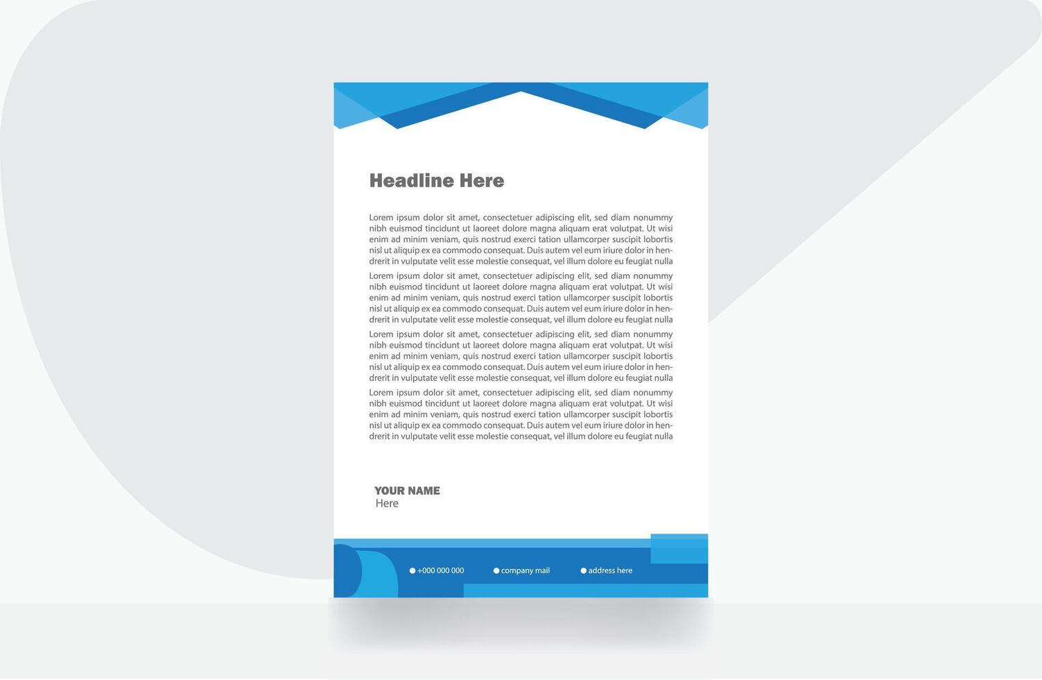creative modern letterhead design template vector