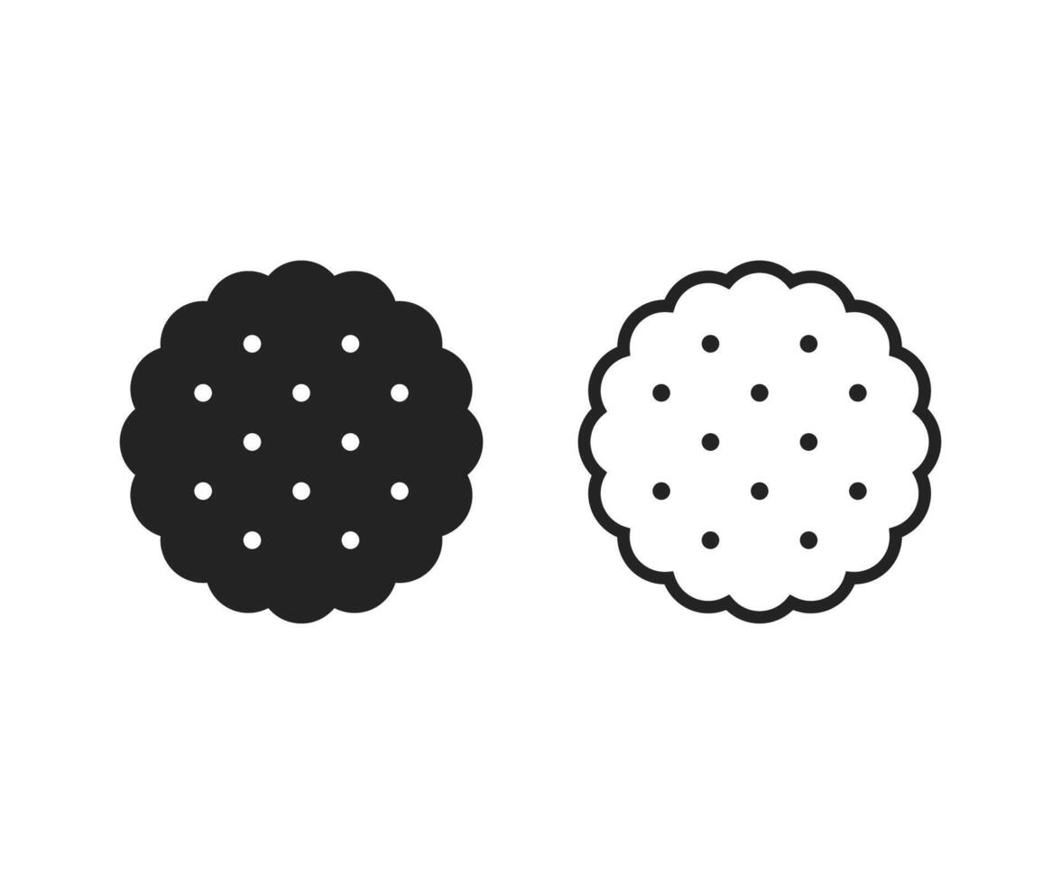 Biscuit icon set. Cookie icon vector