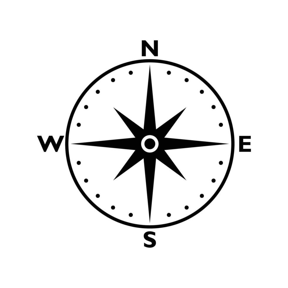 compass icon design. navigation guidance sign and symbol. vector