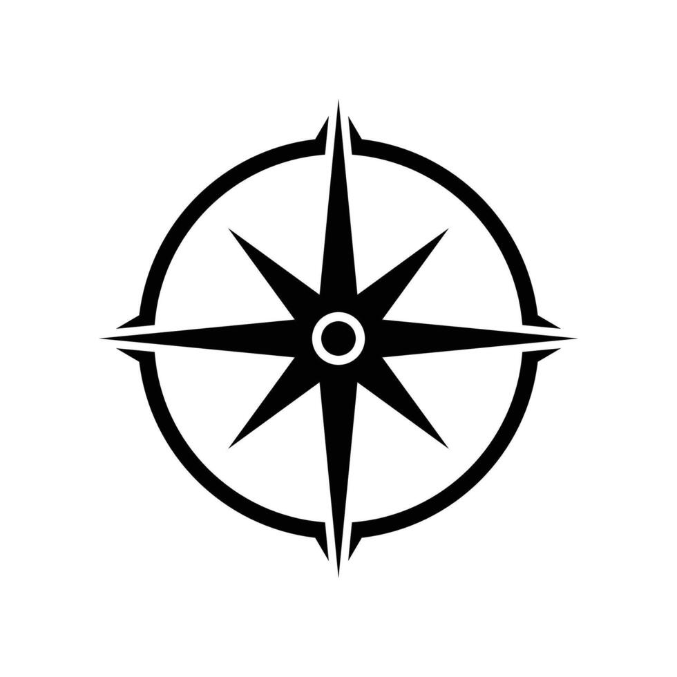 compass icon design. navigation guidance sign and symbol. vector