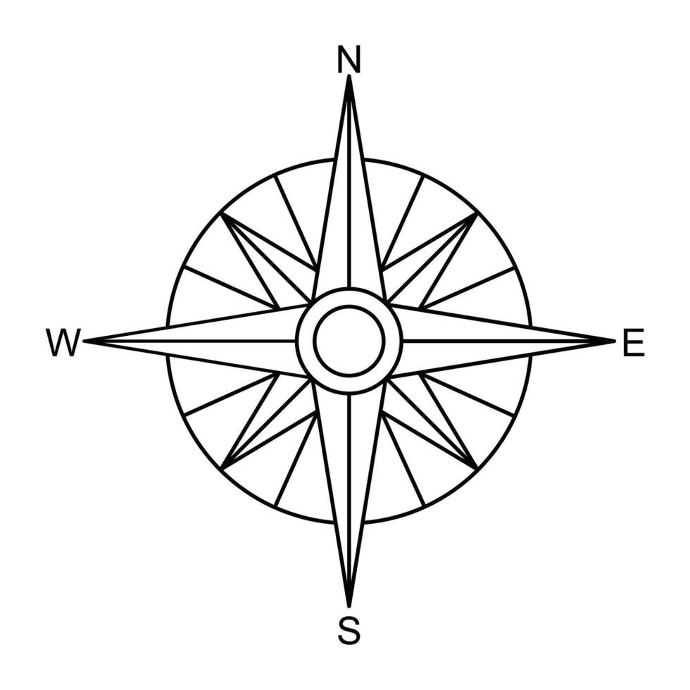 compass icon design. navigation guidance sign and symbol. vector