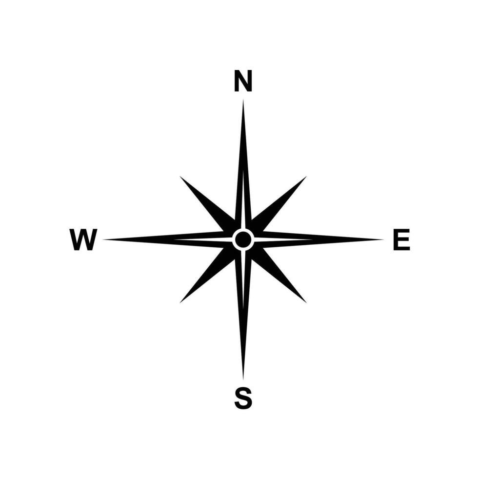compass icon design. navigation guidance sign and symbol. vector