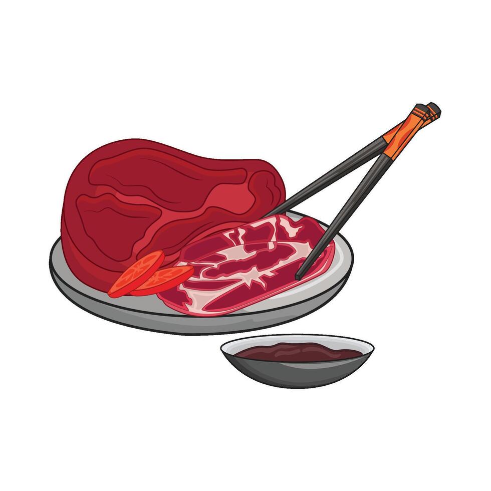 illustration of meat vector