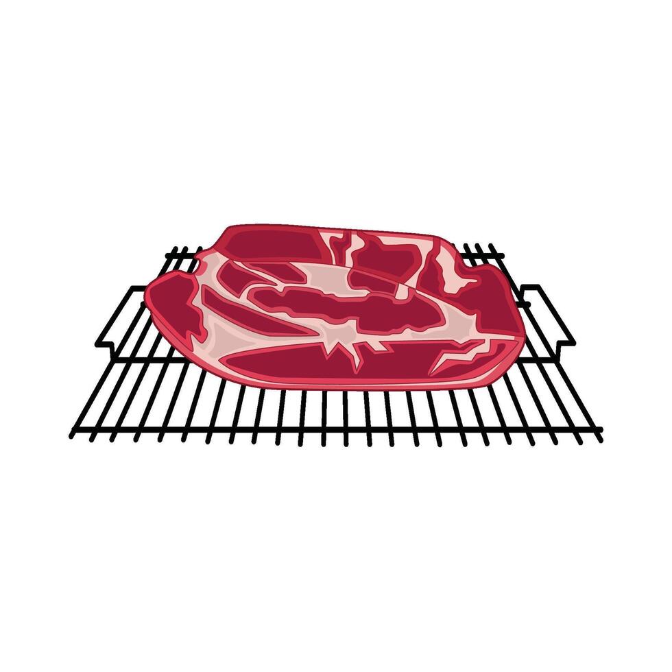 illustration of grill meat vector