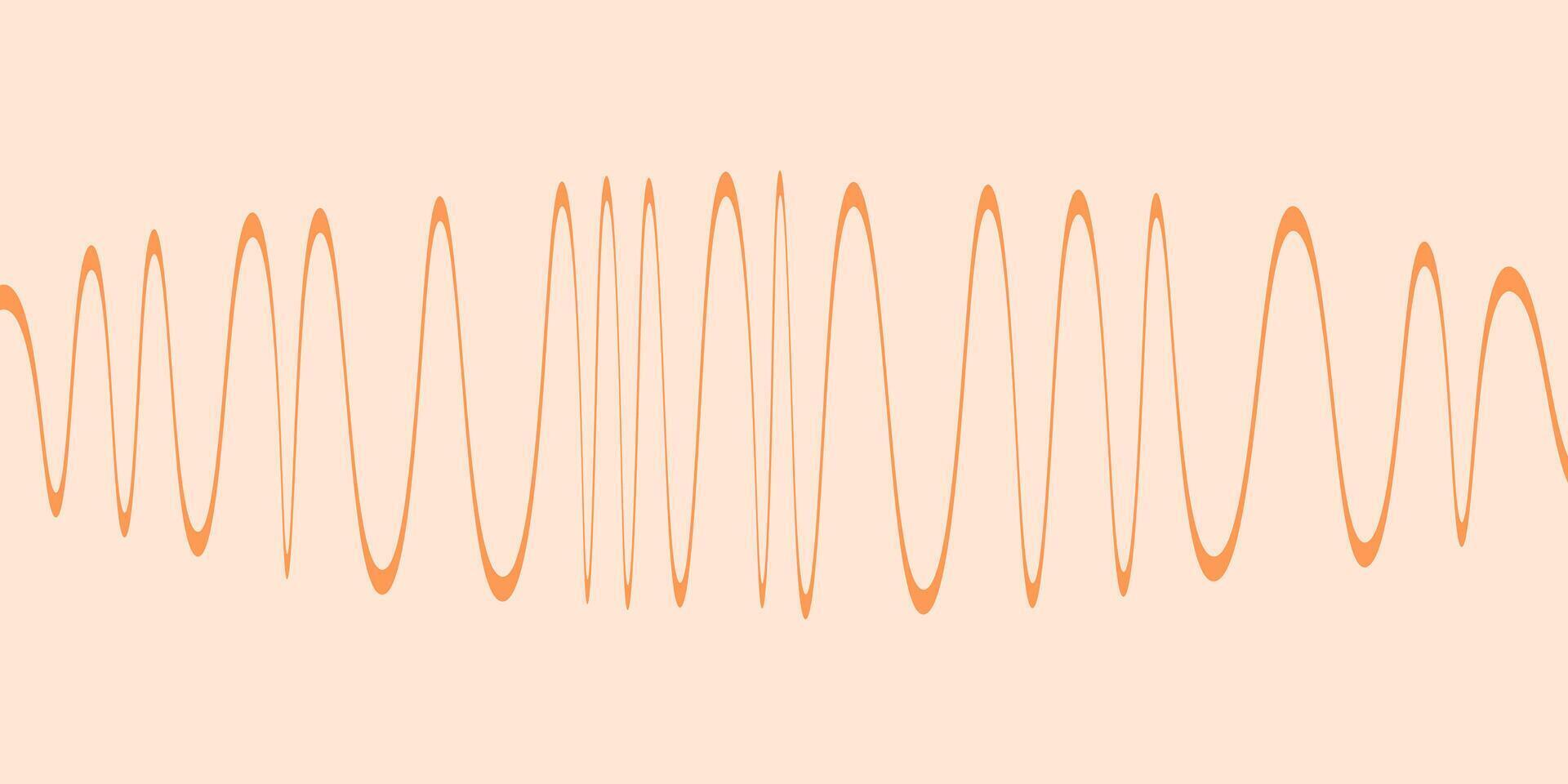 sound wave brush art pattern background. Brush stroke lines are drawn as a illustration template for banner, poster, digital, social media idea, decoration vector