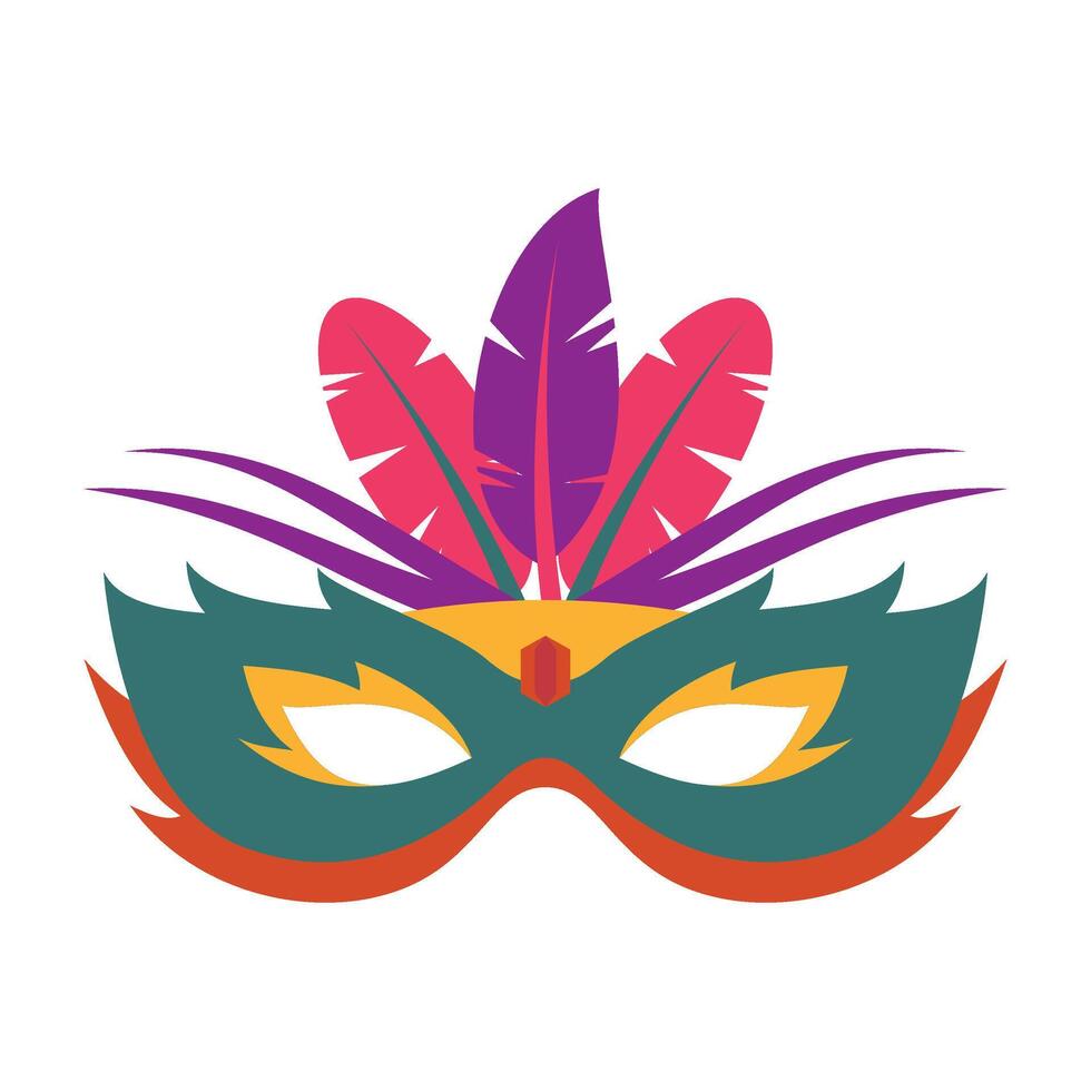 Mardi Gras Mask Illustration vector