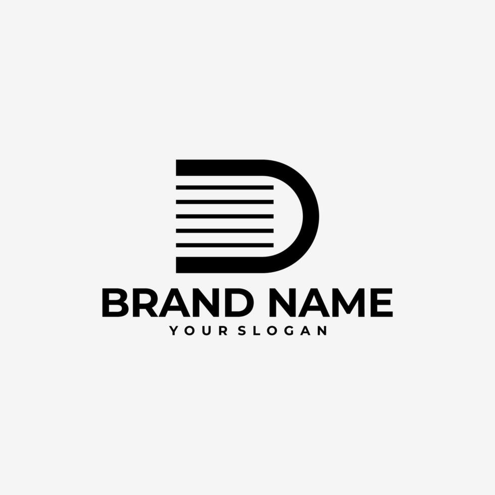 LETTER D INITIAL BOOK LOGO ICON ILLUSTRATION vector