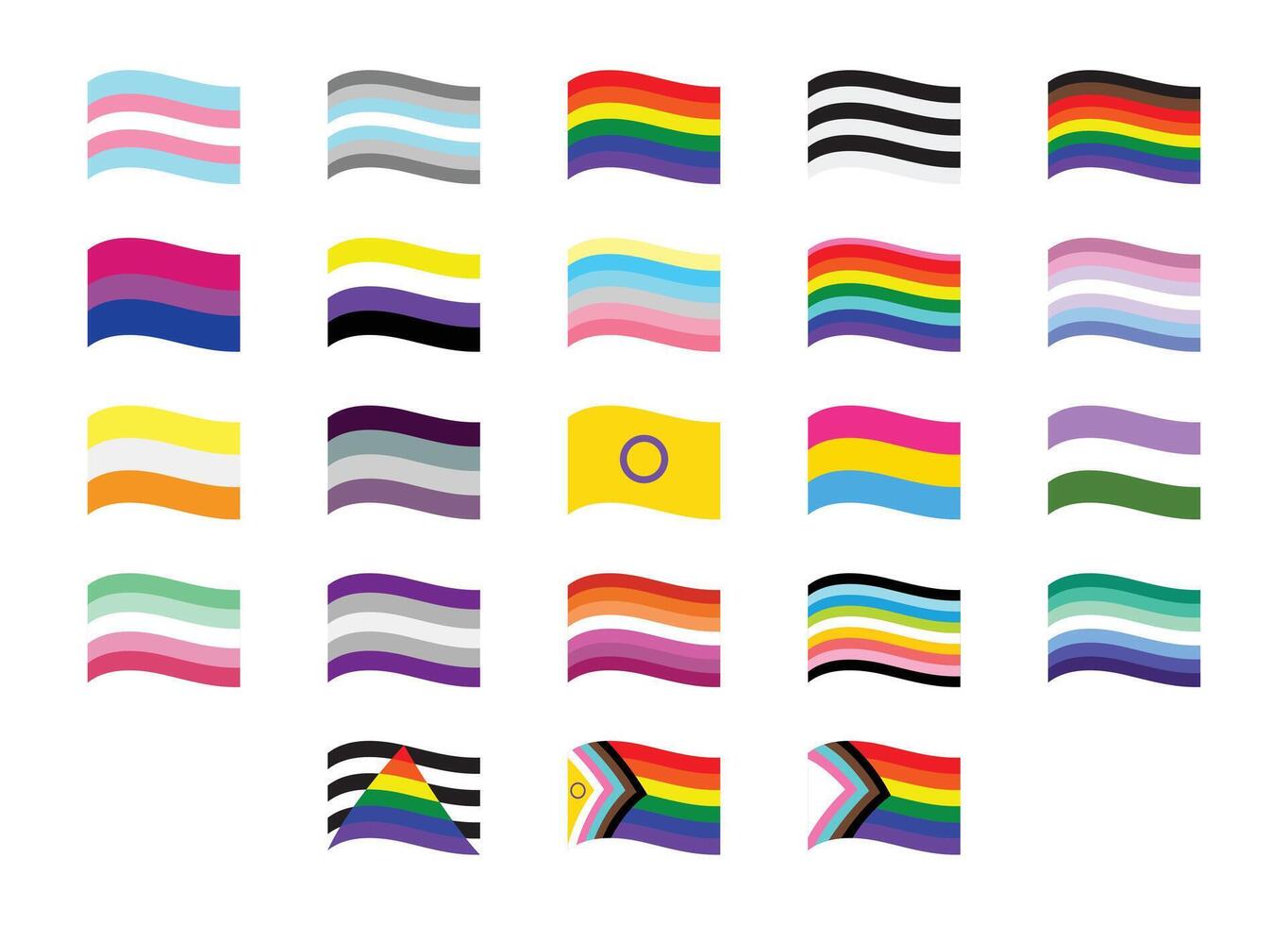 Pride Month Wavy Flag LGBTQ Celebration vector