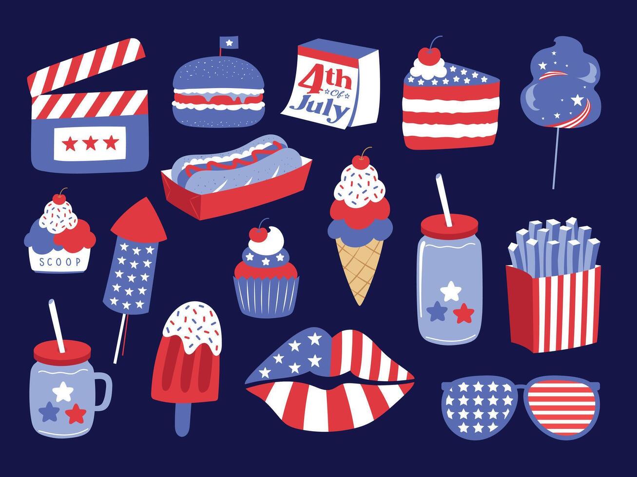 4th of july celebration element freedom day vector