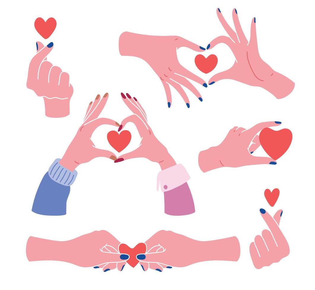 Hand Love Sign Celebration Posture Diversity vector