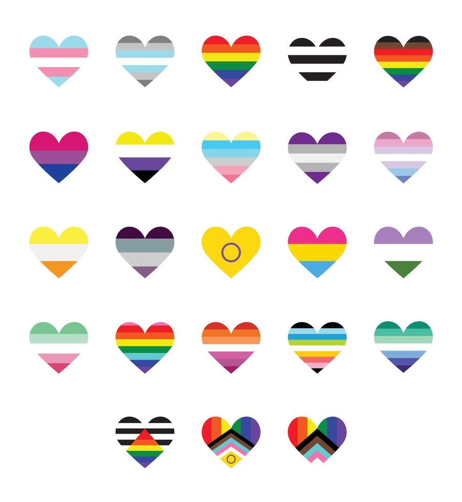 Pride Month Heart Flag LGBTQ Celebration vector