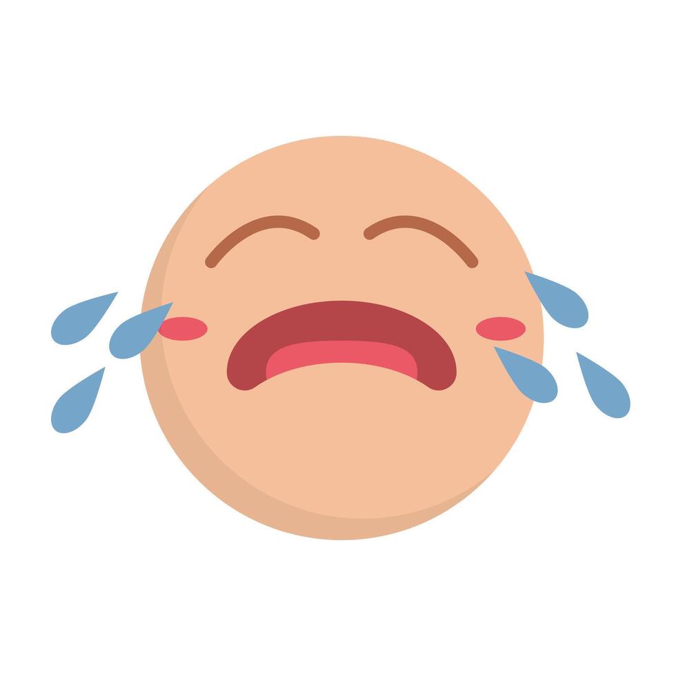 Crying baby icon. Throw a tantrum baby. vector