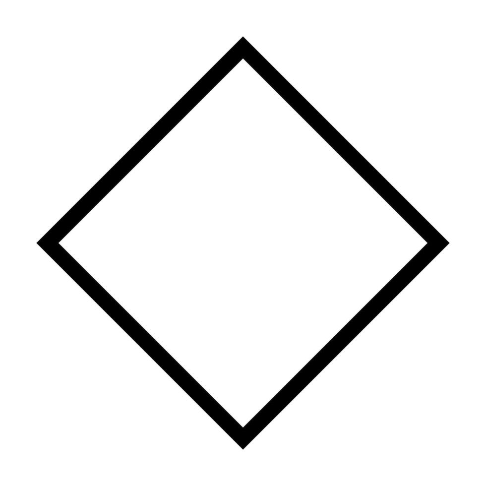 Simple diamond shape icon. vector
