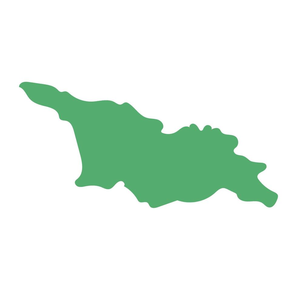 Green Georgia map icon. vector