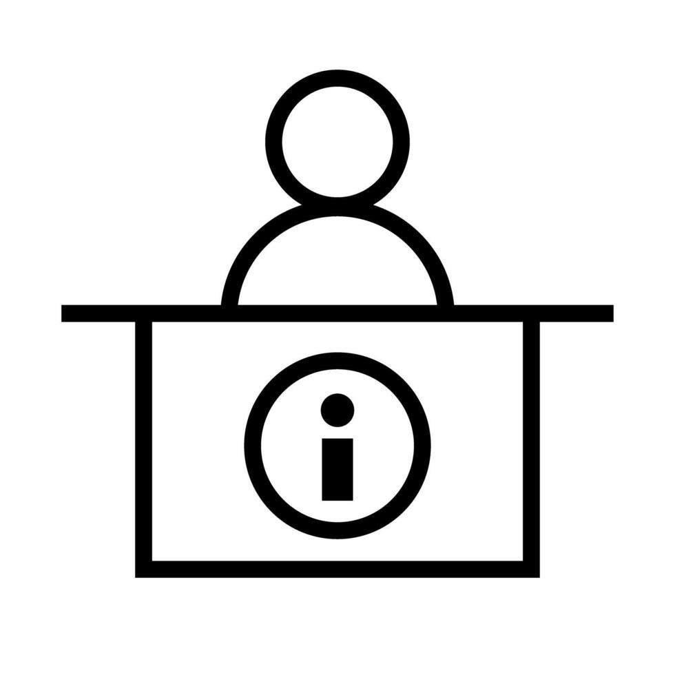 Reception icon. Information center icon. vector