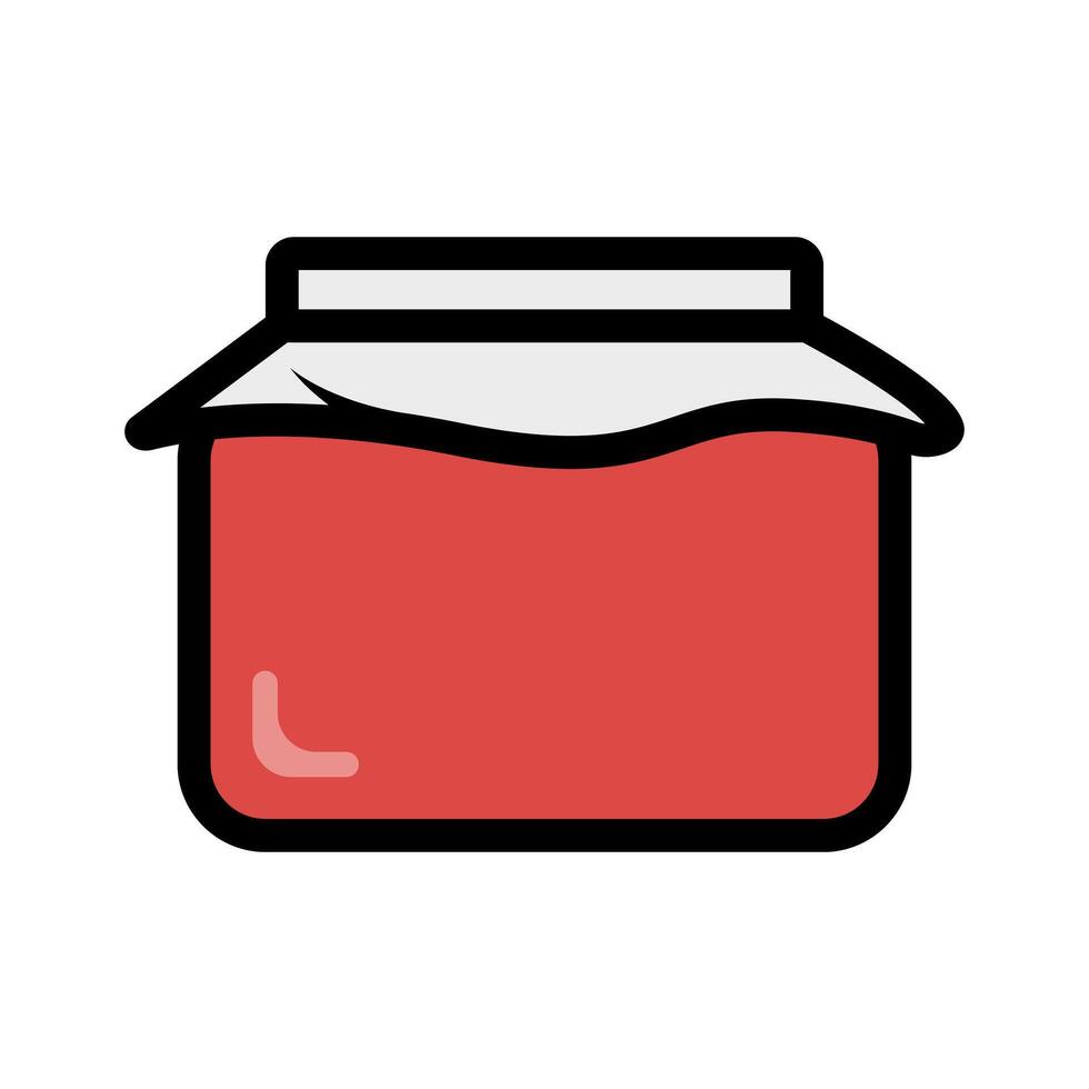 Flat design strawberry jam icon. vector