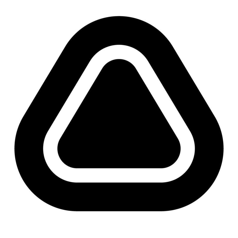 Triangle logo silhouette icon. vector