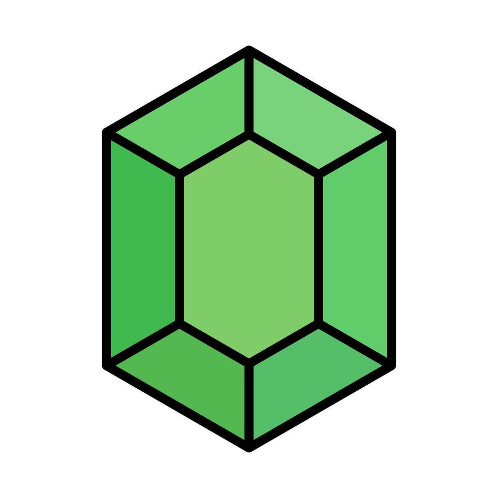 Emerald icon. Green Gem. vector