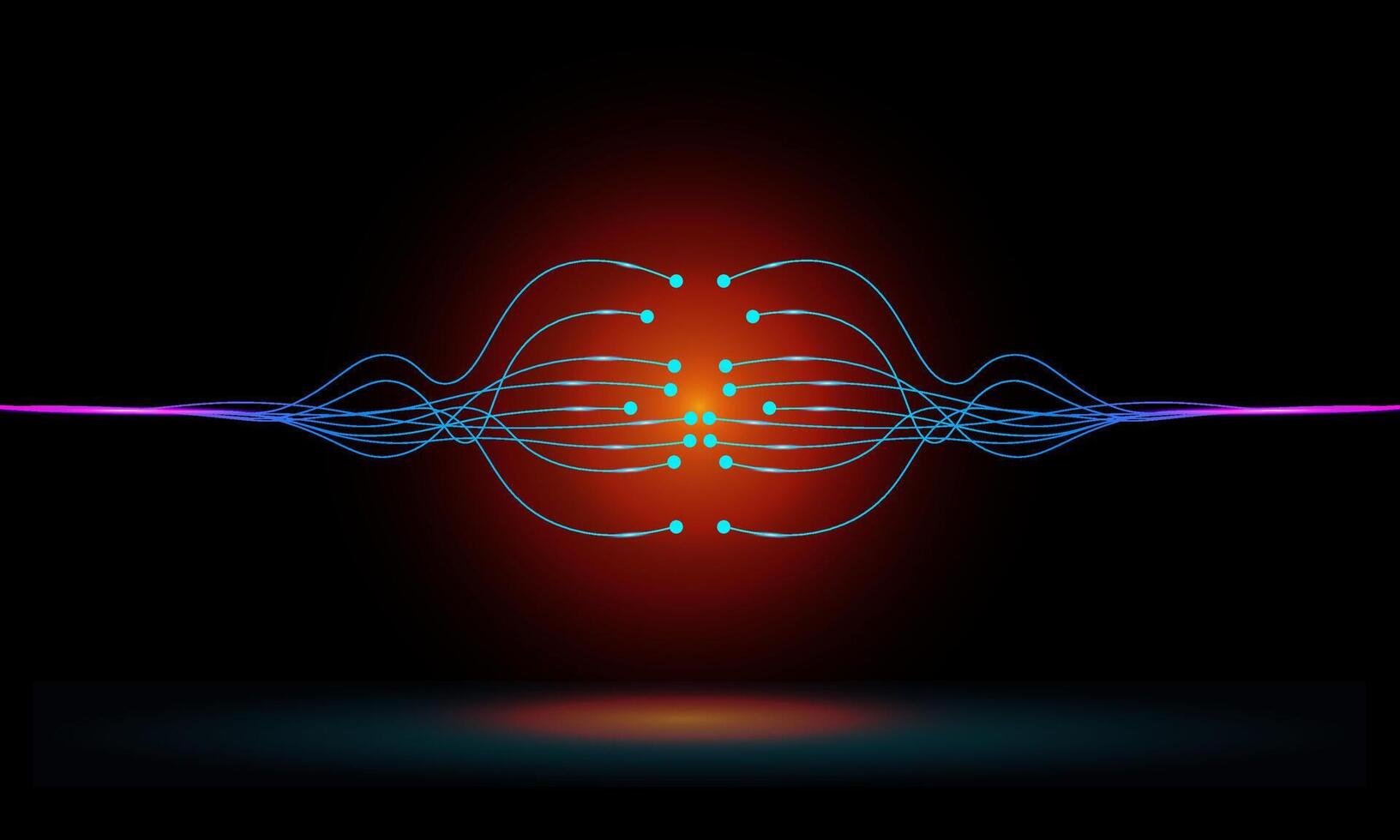 Abstract wave line background, with beautiful light effect vector
