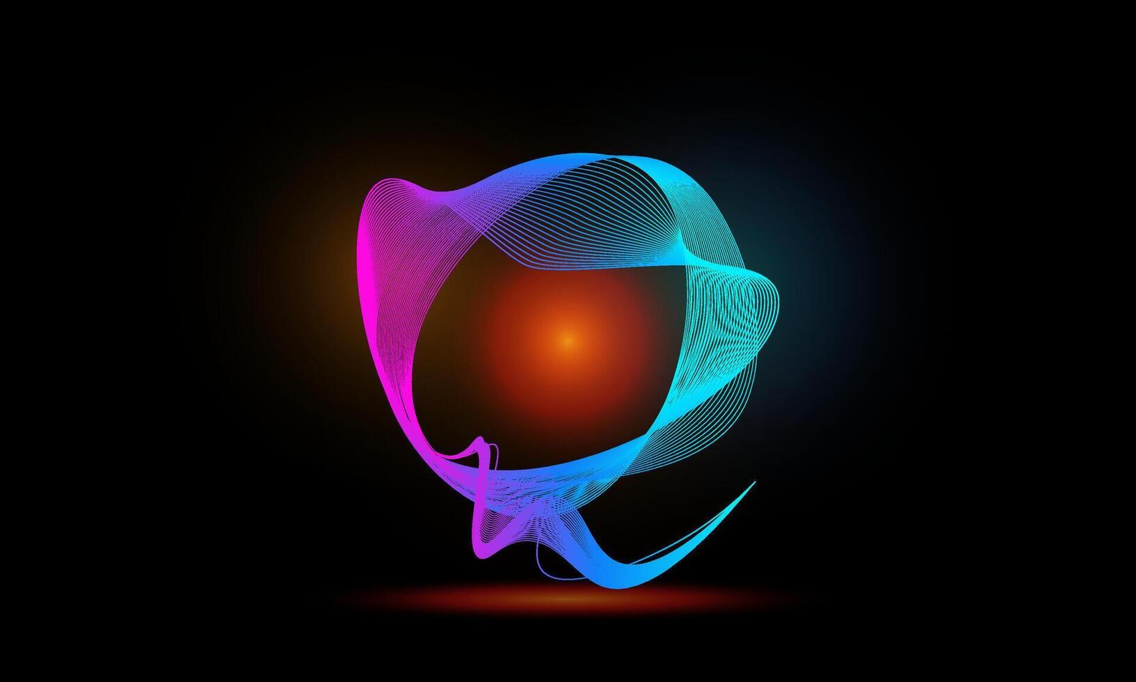 Abstract wave line background, with beautiful light effect vector