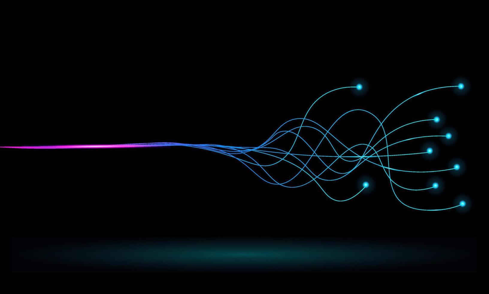 Abstract wave line background, with beautiful light effect vector