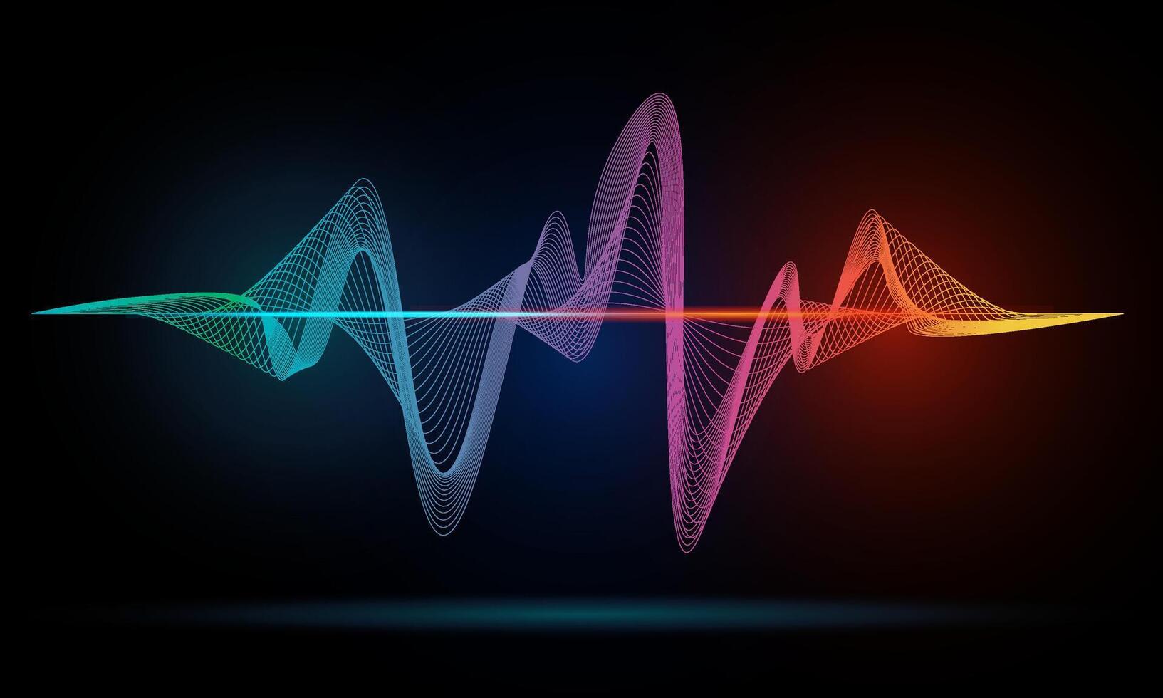 Abstract wave line background, with beautiful light effect vector