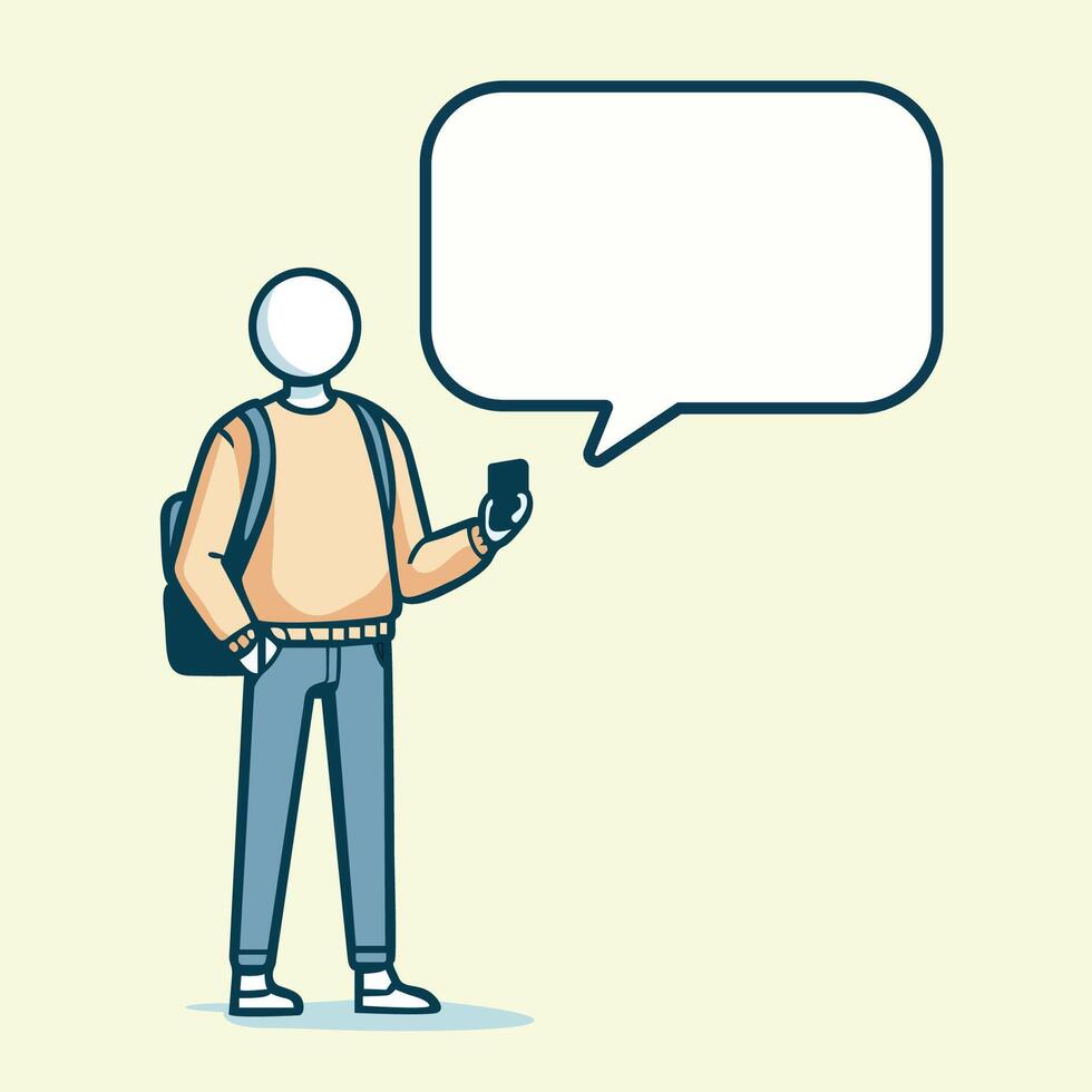 Blank Speech Bubble Social Media Chat vector