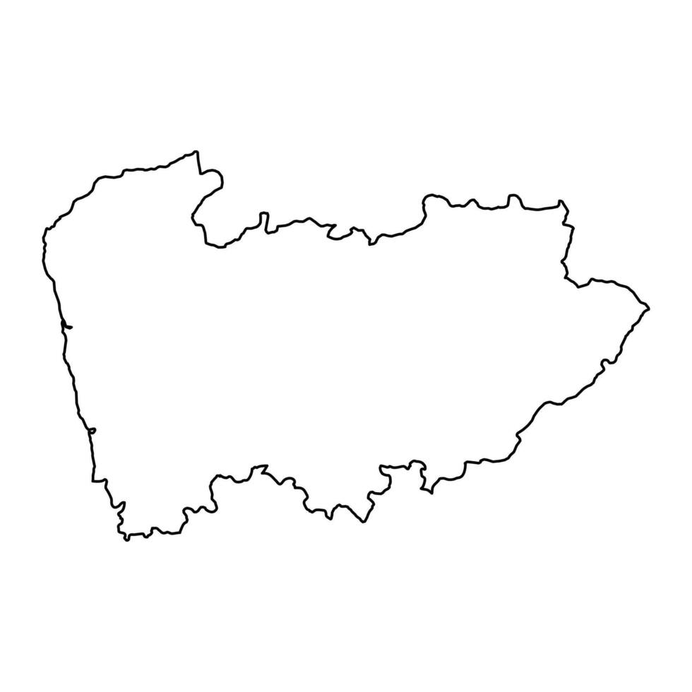 North Region map, administrative division of Portugal. illustration. vector