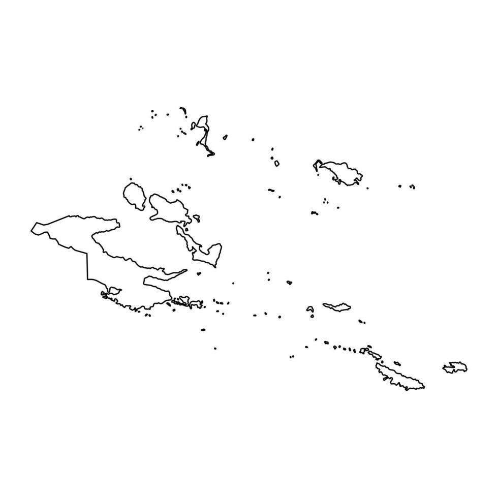 Milne Bay Province map, administrative division of Papua New Guinea. illustration. vector