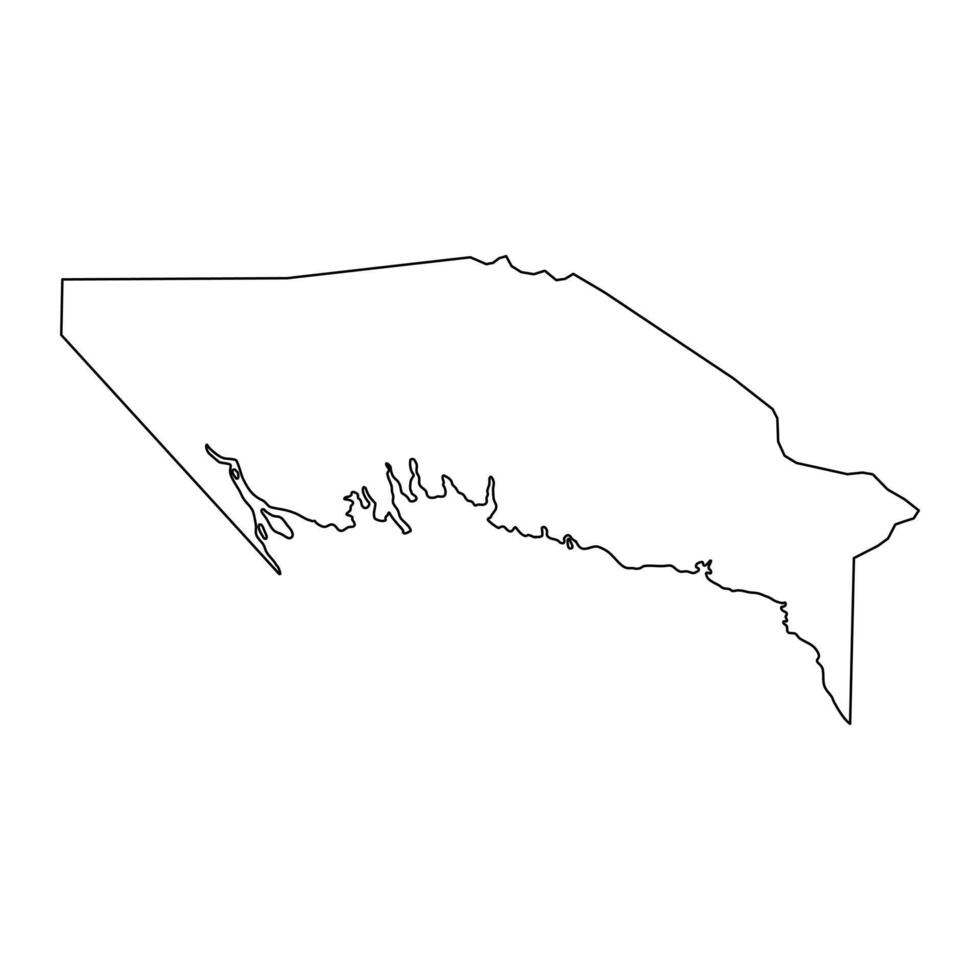 Gulf Province map, administrative division of Papua New Guinea. illustration. vector