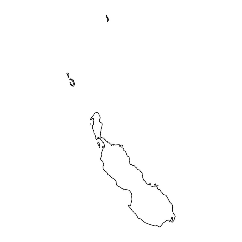 Autonomous Region of Bougainville map, administrative division of Papua New Guinea. illustration. vector