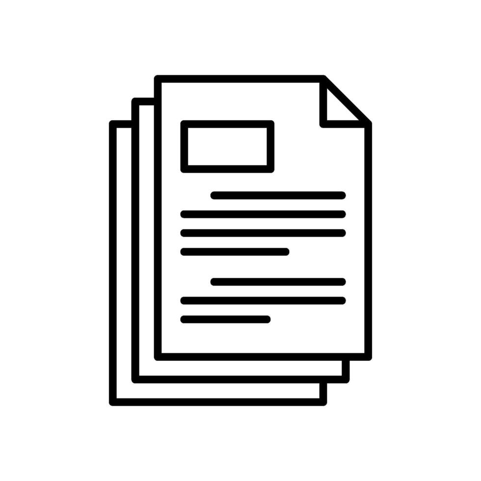 Files icon for computer user interface vector