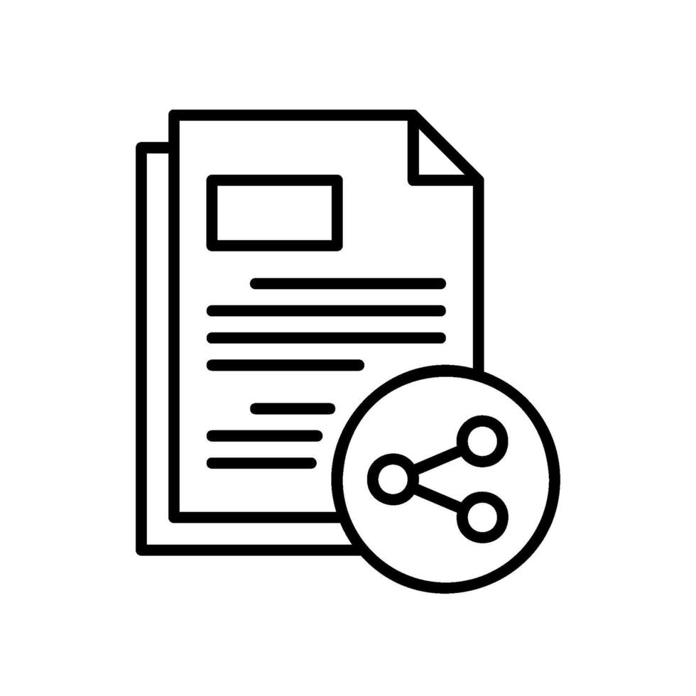 File sharing or document embed icon vector