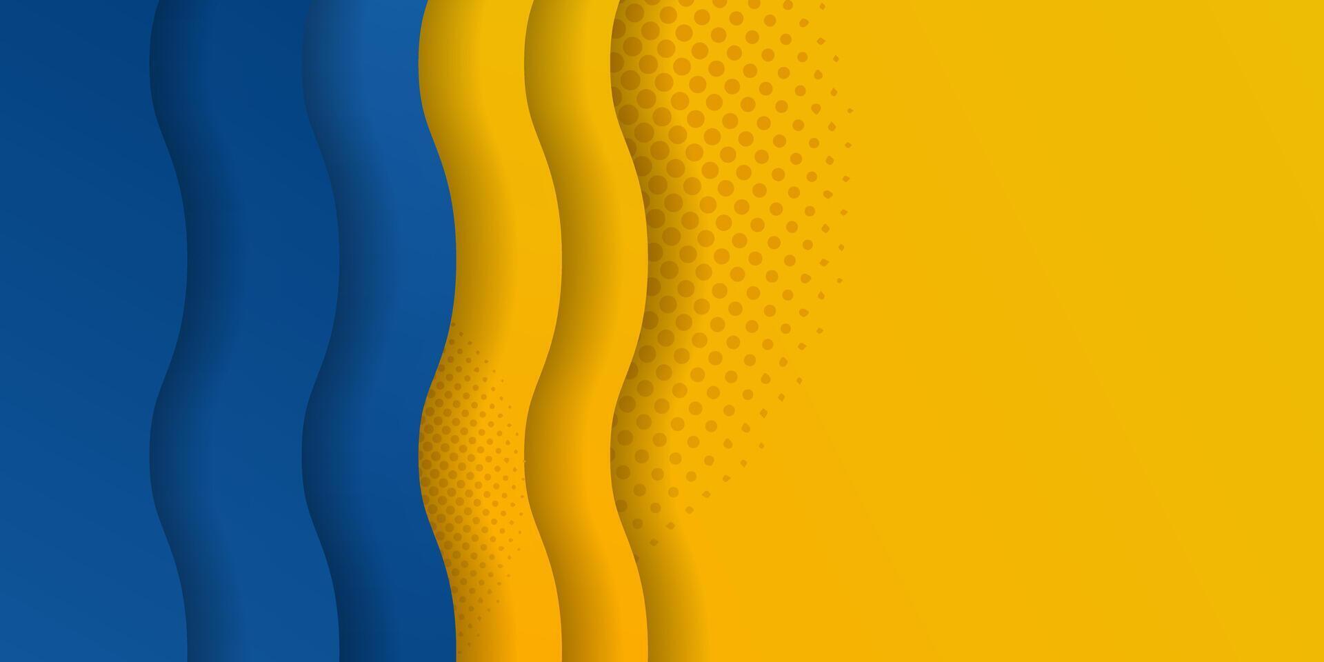 yellow and blue is visually appealing and attention-grabbing. Blue and yellow Banner concepts The overlapping blue and yellow elements. The design incorporates a halftone vector
