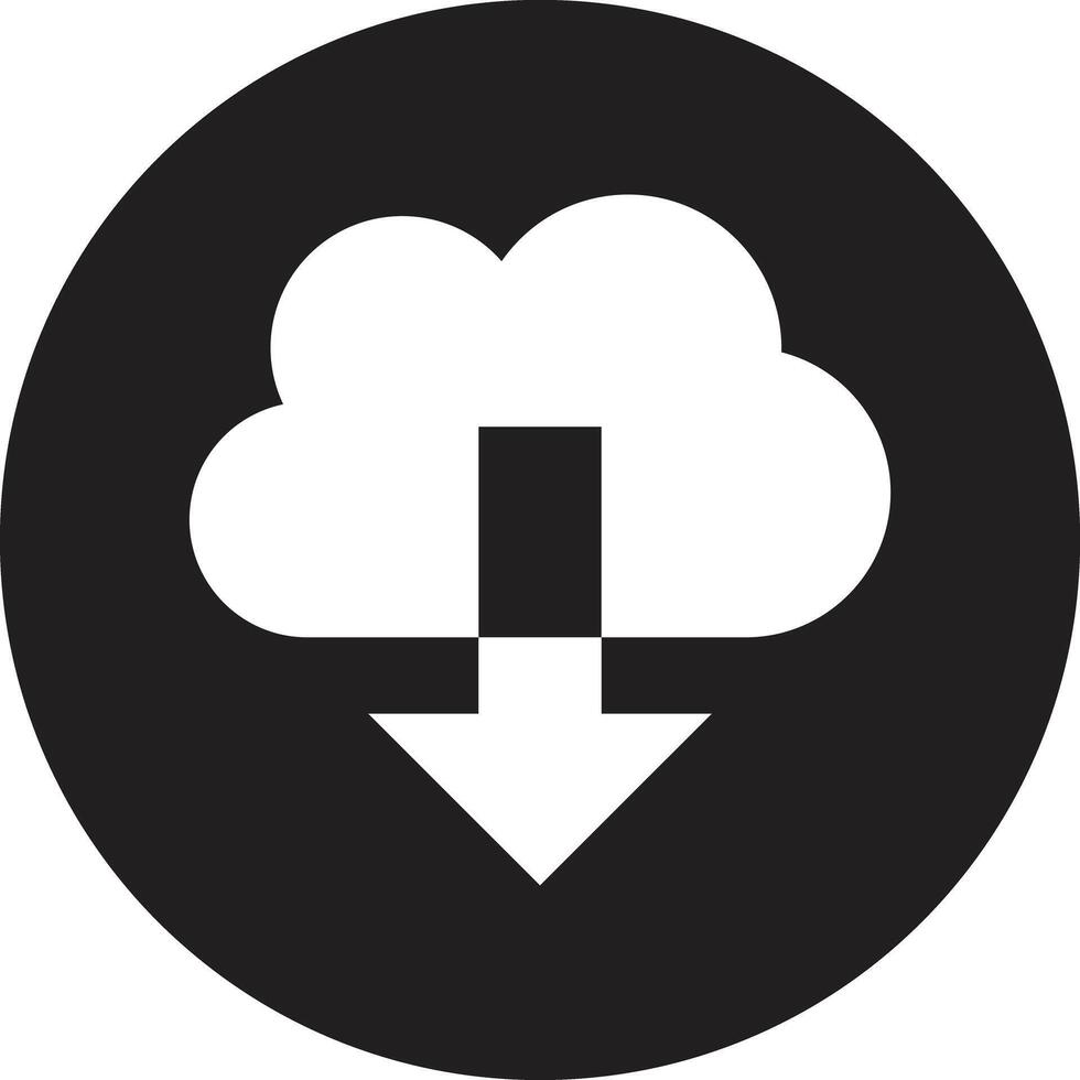 Download cloud button icon in trendy style isolated on white background . Download icon . illustration vector