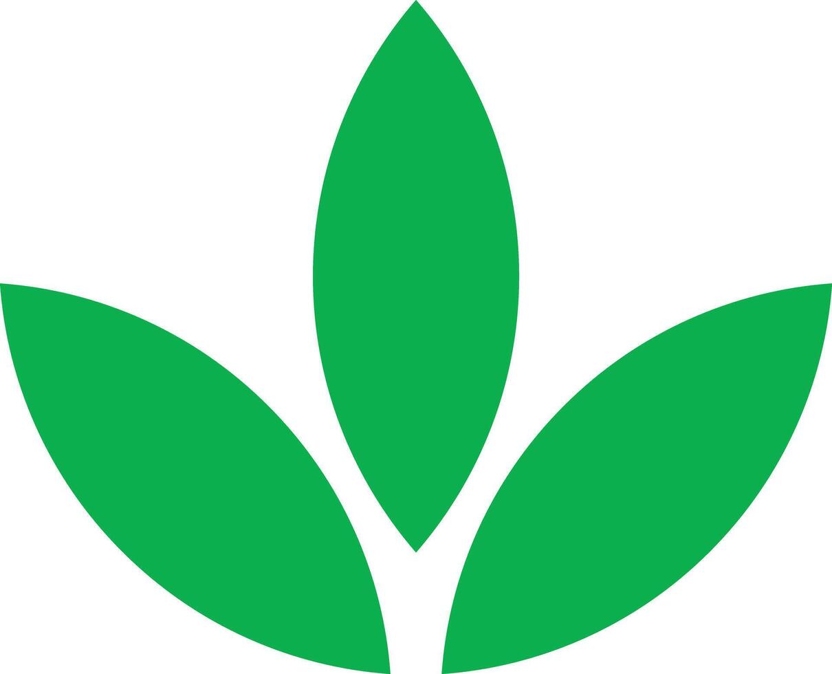Green leaves logo isolated on white background . illustration vector