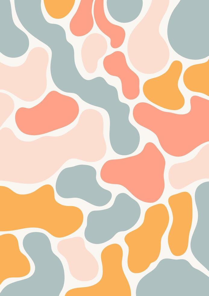 Abstract organic pattern design background in pastel colours vector