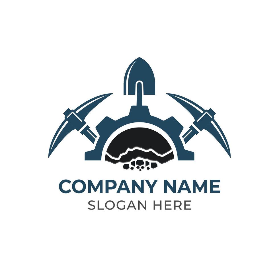 Construction developers minimalist logo design vector