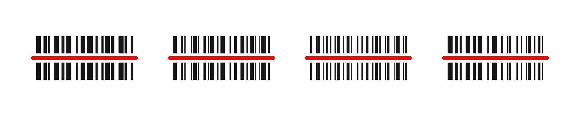 Bar code. Product barcodes for digital laser scanning on packaging. Product sticker, label bar vector