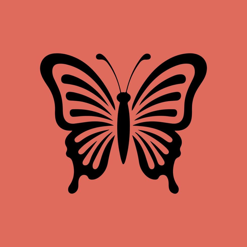 a logo design of a poisonous butterfly of pollution, minimalistic and simplistic, EPS format vector