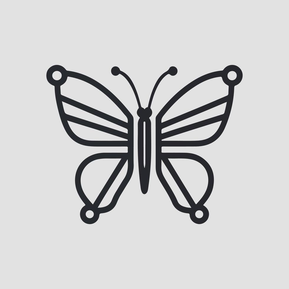 a logo design of a poisonous butterfly of pollution, minimalistic and simplistic, EPS format vector