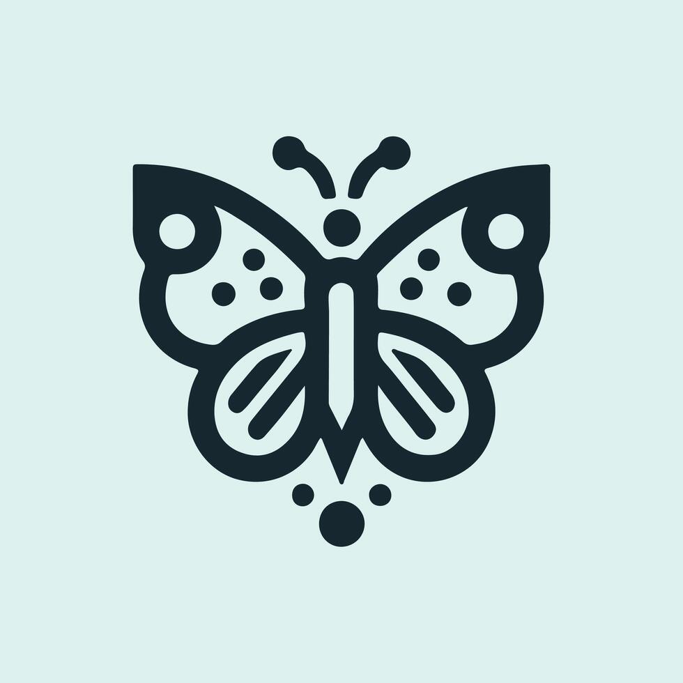 a logo design of a poisonous butterfly of pollution, minimalistic and simplistic, EPS format vector