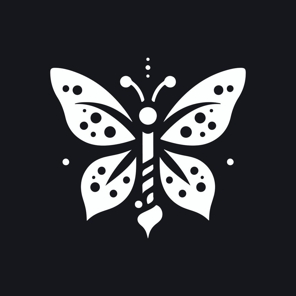 a logo design of a poisonous butterfly of pollution, minimalistic and simplistic, EPS format vector