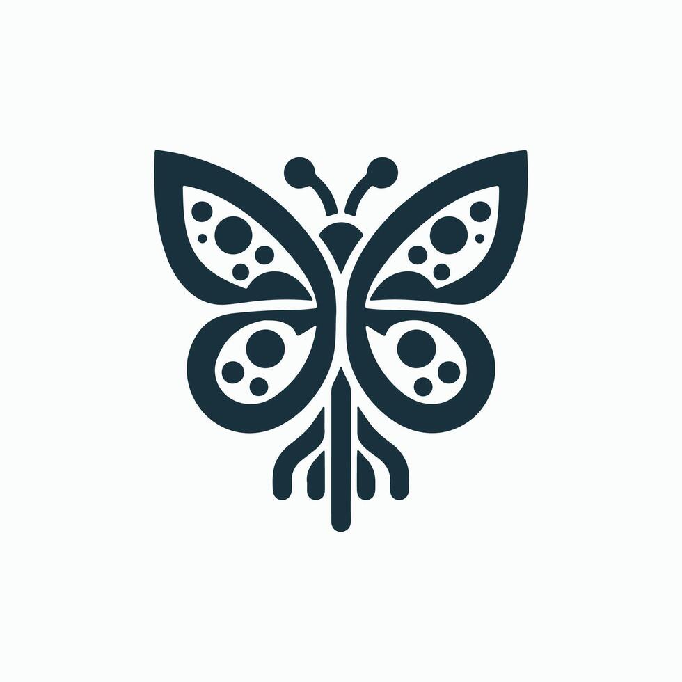 a logo design of a poisonous butterfly of pollution, minimalistic and simplistic, EPS format vector