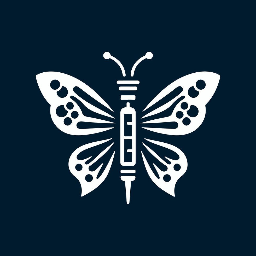 a logo design of a poisonous butterfly of pollution, minimalistic and simplistic, EPS format vector