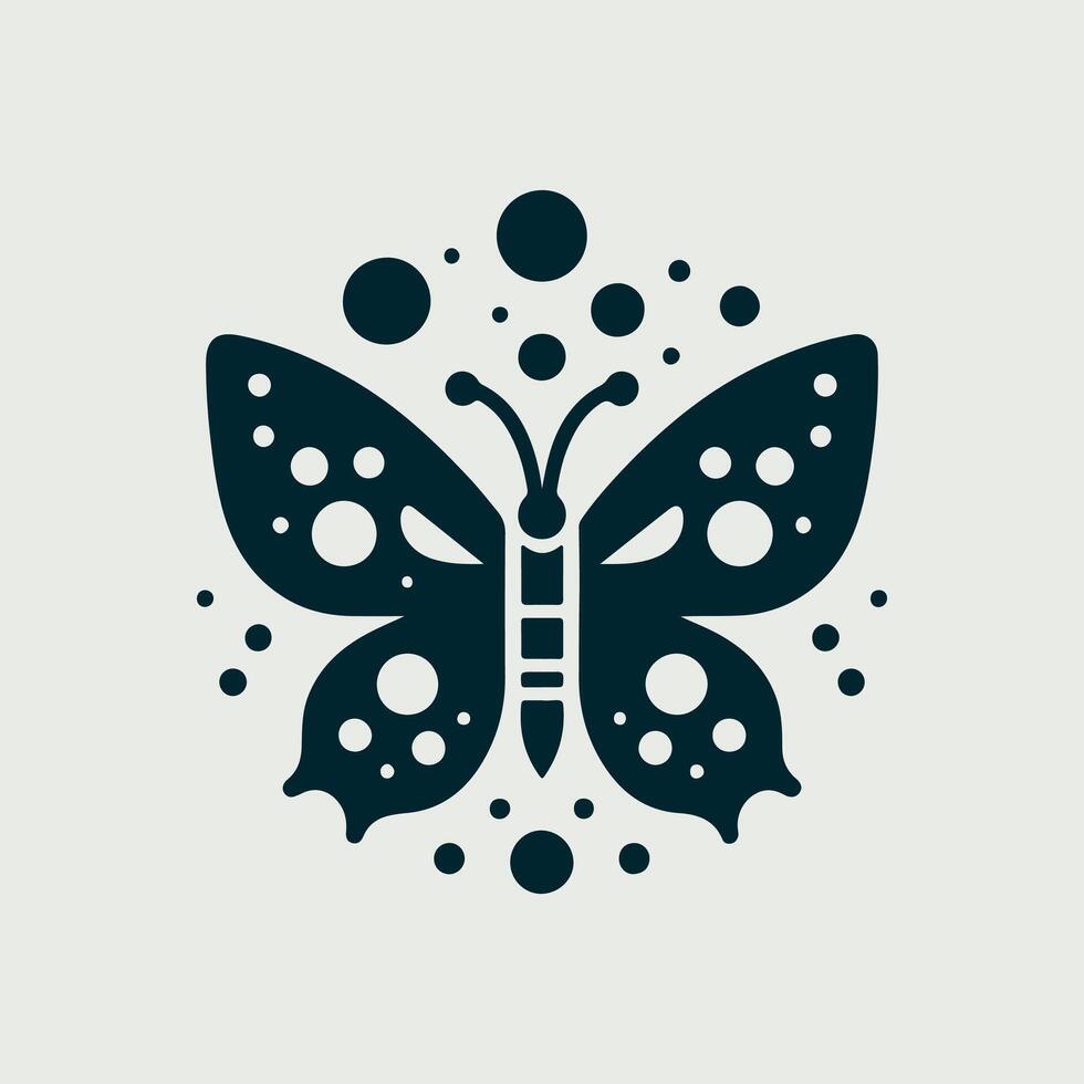 a logo design of a poisonous butterfly of pollution, minimalistic and simplistic, EPS format vector