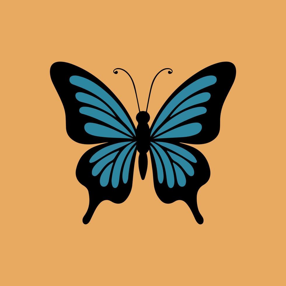 a logo design of a poisonous butterfly of pollution, minimalistic and simplistic, EPS format vector